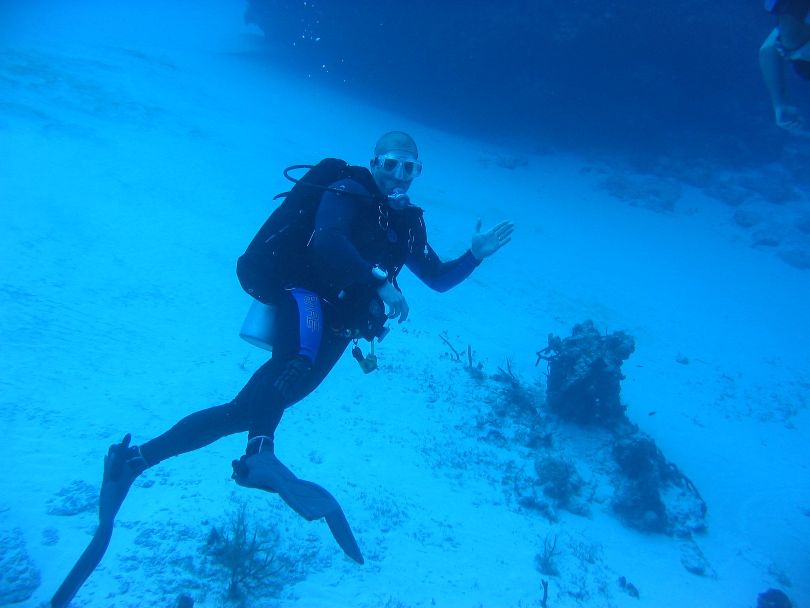 60′ underwater in Mexico Todd scuba diving